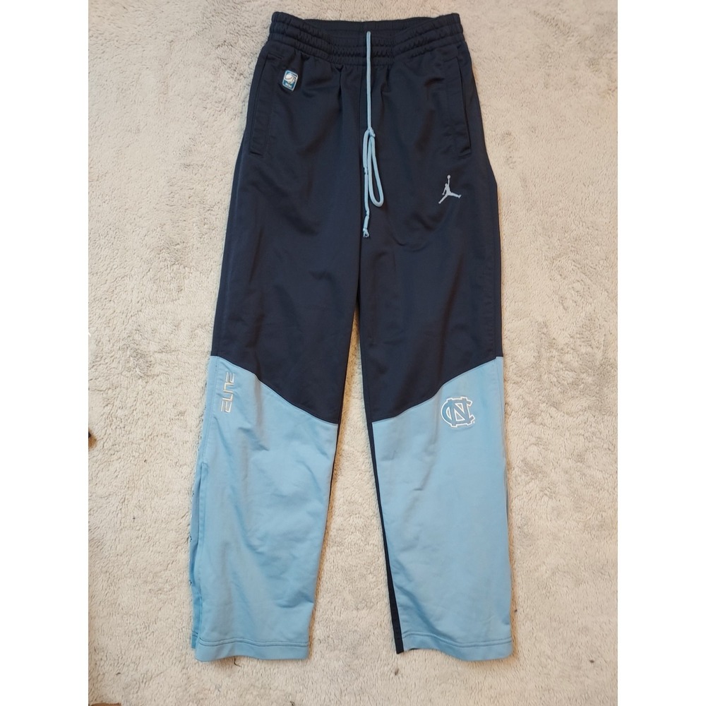 Vintage North Carolina Warm Up Pants Mens Small Nike Air Jordan Blue NCAA READ